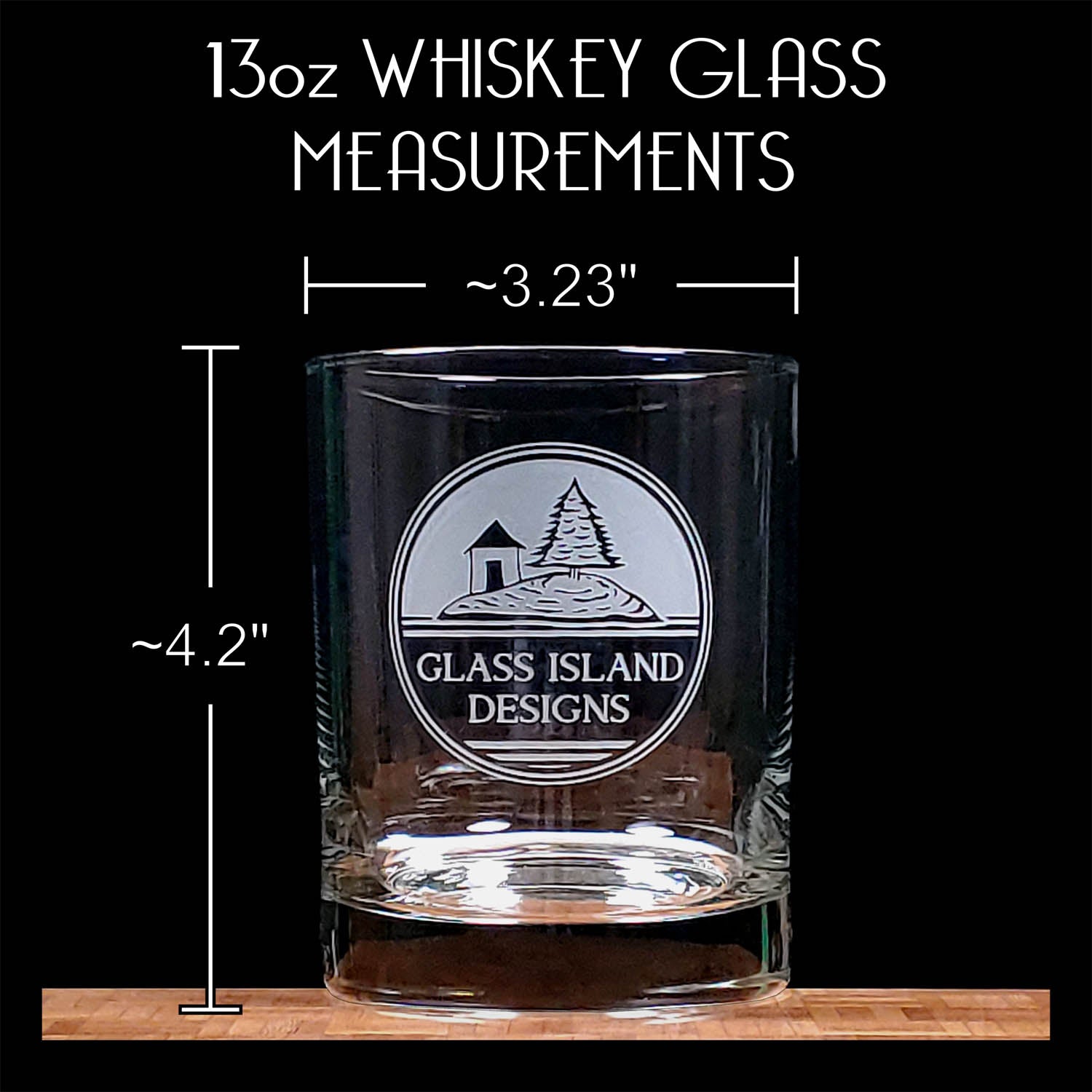 13oz Whiskey Glass Measurements