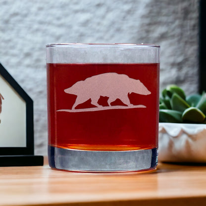 Badger Whisky Glass - Copyright Hues in Glass