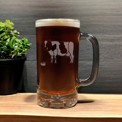 Cow Beer Mug with Dark Beer - Copyright Hues in Glass