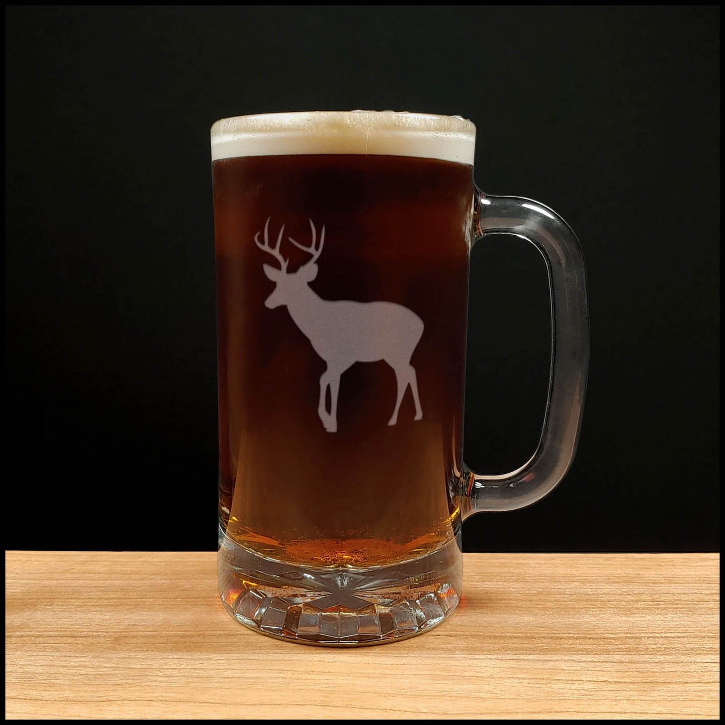 Deer Beer Mug - Design 6
 - Copyright Hues in Glass