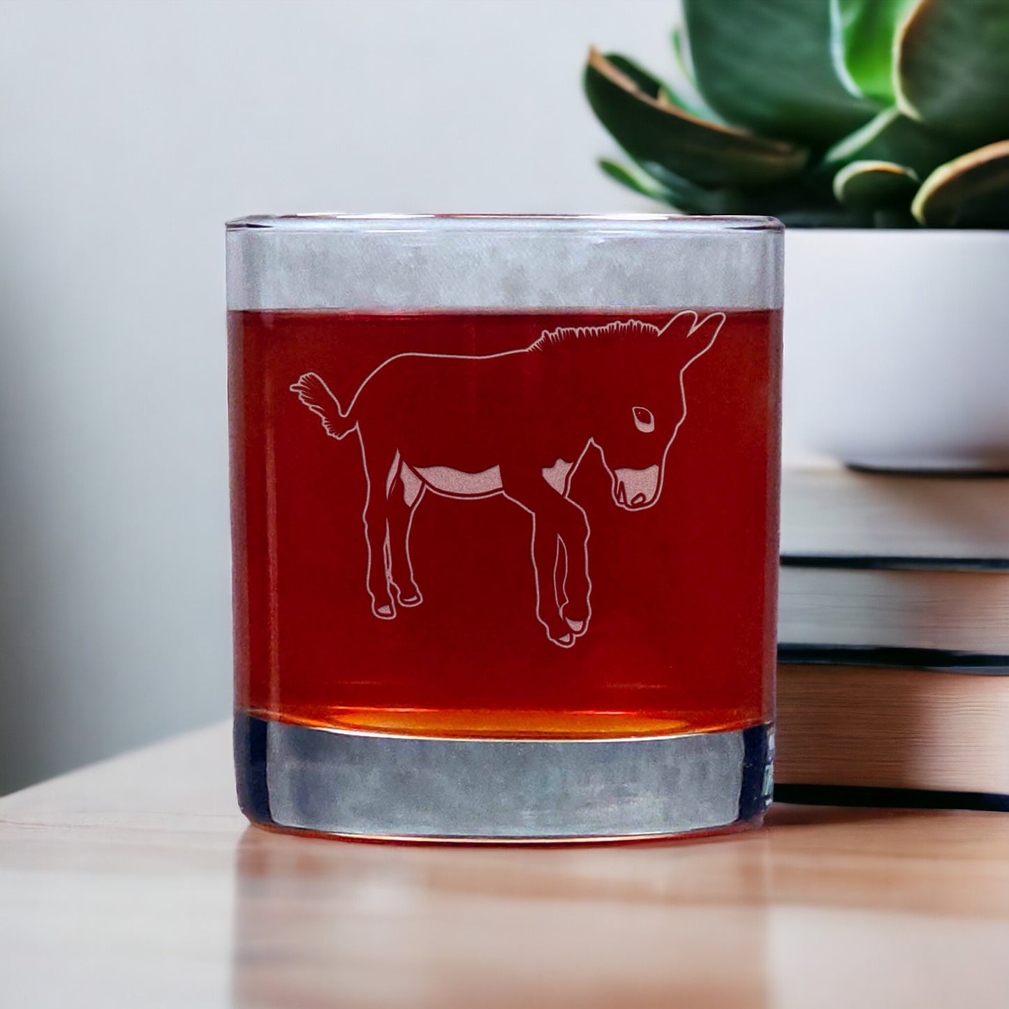 Donkey Whisky Glass - Copyright Hues in Glass