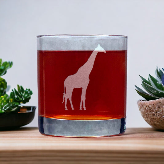 Giraffe 11oz Whisky Glass - Copyright Hues in Glass