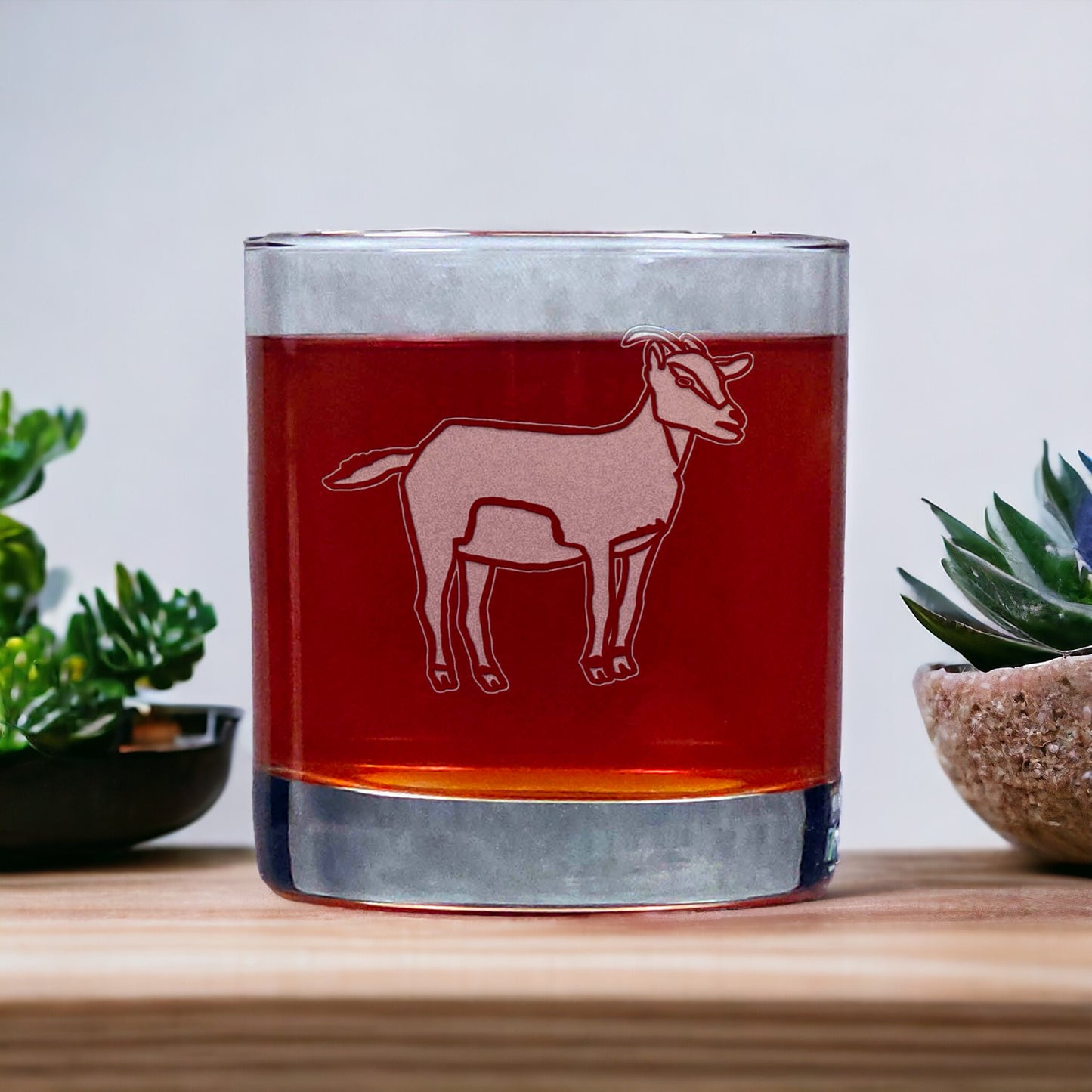 Goat 11oz Whisky Glass - Copyright Hues in Glass