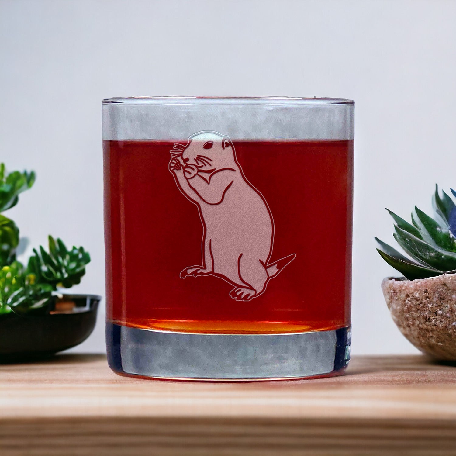 Gopher 11oz Whisky Glass - Copyright Hues in Glass