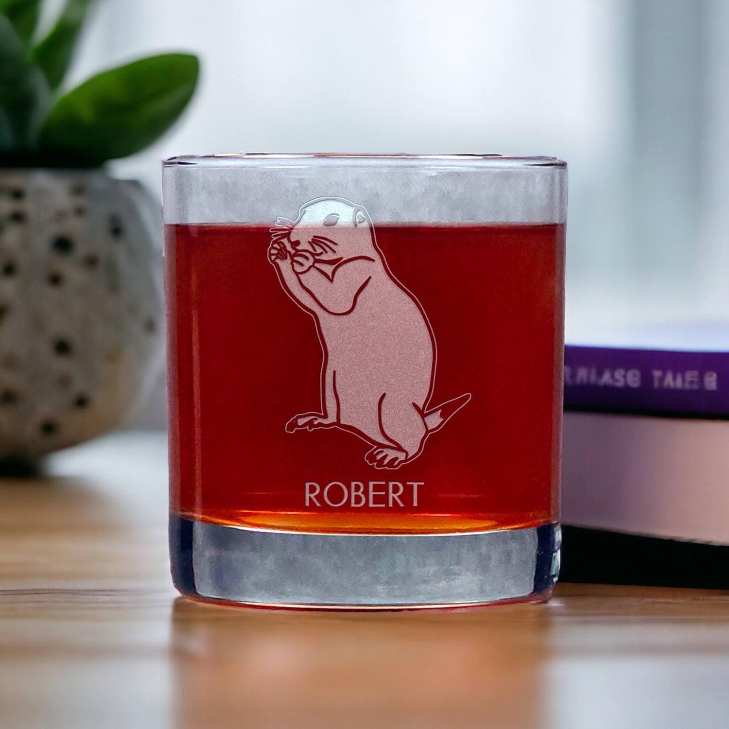 Gopher 11oz Whisky Glass - Copyright Hues in Glass