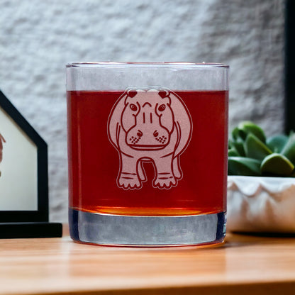 Hippo 11oz Whiskey Glass - Copyright Hues in Glass