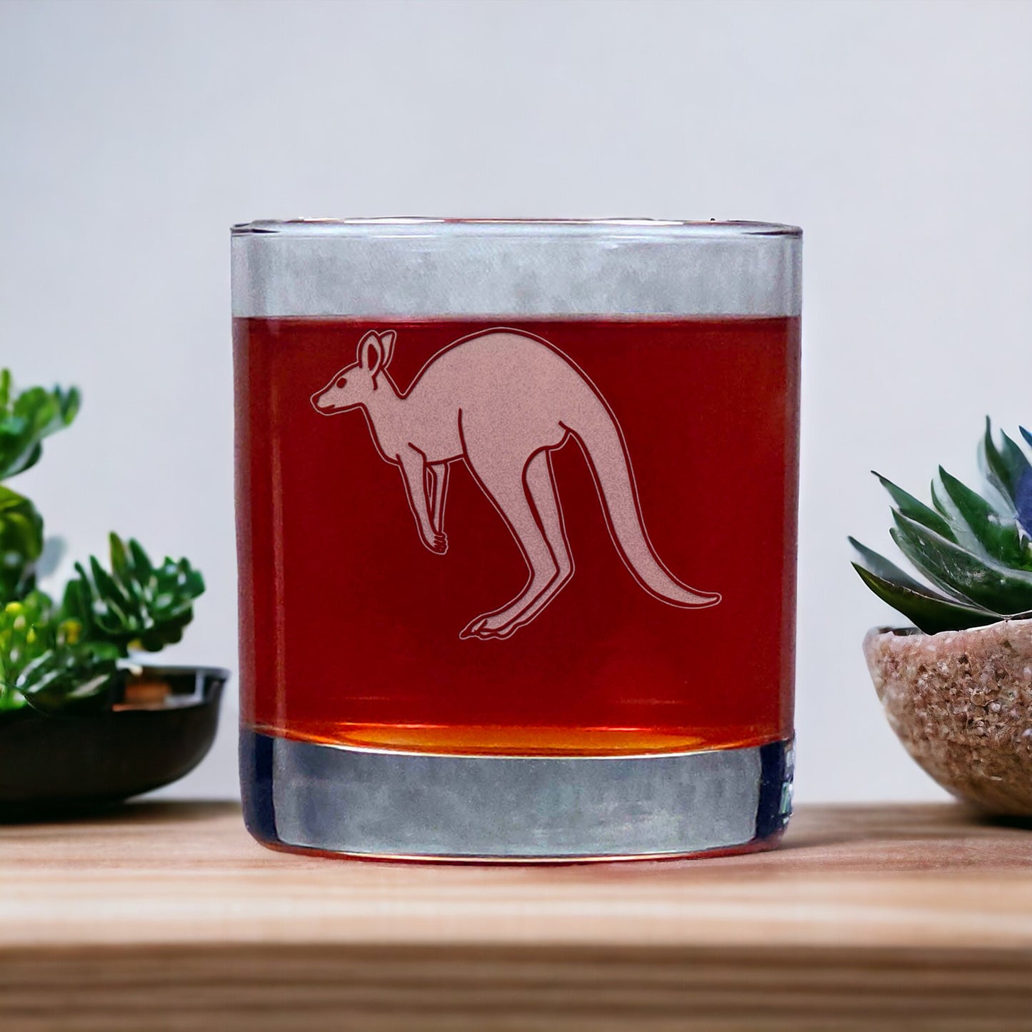 Kangaroo 11oz Whisky Glass - Copyright Hues in Glass