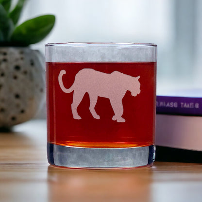 Leopard 11oz Whisky Glass - Copyright Hues in Glass