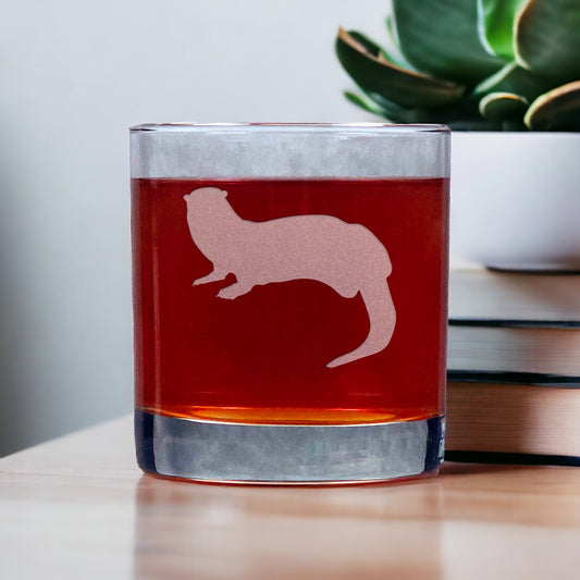 Otter 11oz Whisky Glass - Copyright Hues in Glass