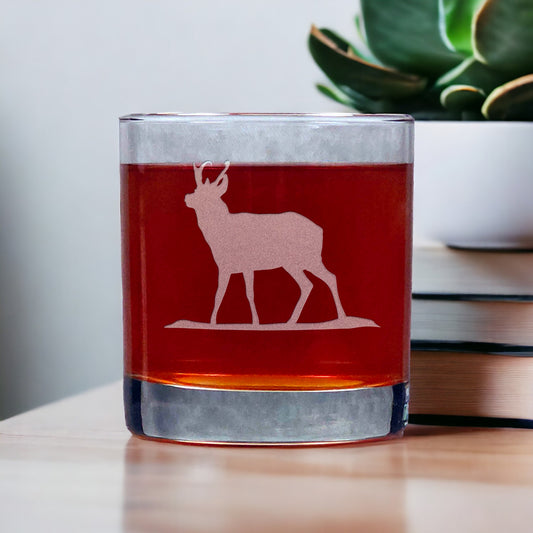 Pronghorn 11oz Whiskey Glass - Copyright Hues in Glass