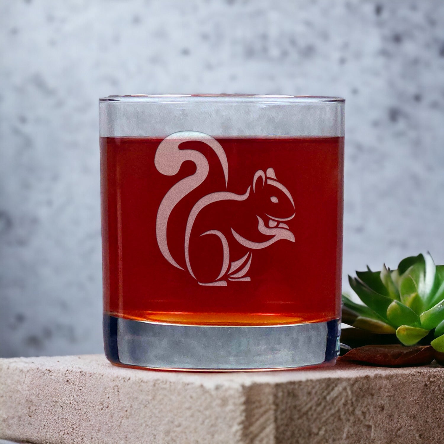 Squirrel 11oz Whisky Glass - Copyright Hues in Glass