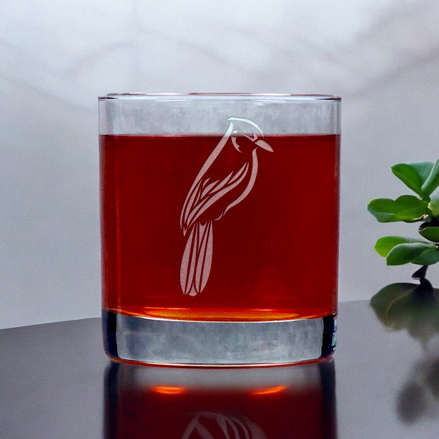 Blue Jay WhiskeyGlass - copyright Hues in Glass