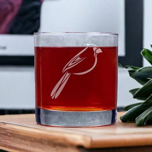 Cardinal Whisky Glass - Copyright Hues in Glass