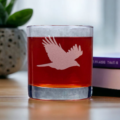 Flying Crow Whisky Glass - Copyright Hues in Glass