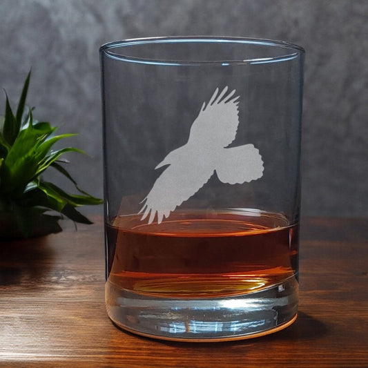 Crow 13oz Whisky Glass - Copyright Hues in Glass