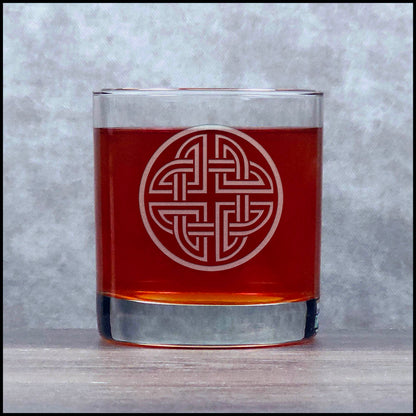 Celtic - Design 4 - Personalized Whisky Glass - Copyright Hues in Glass