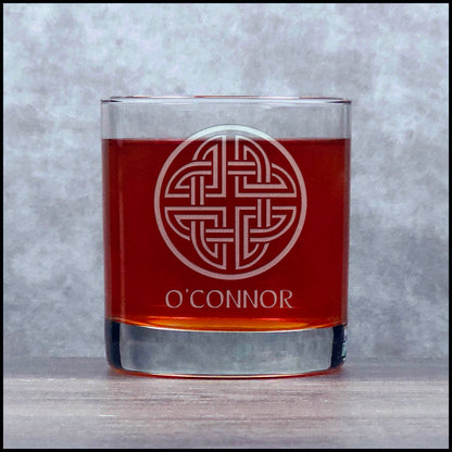 Personalized Celtic - Design 4 - Personalized Whisky Glass - Copyright Hues in Glass