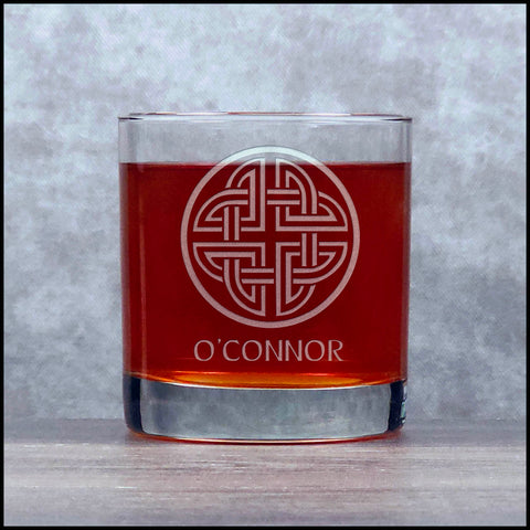 Personalized Celtic - Design 4 - Personalized Whisky Glass - Copyright Hues in Glass