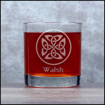 Personalized Celtic - Design 5 - Personalized Whisky Glass - Copyright Hues in Glass