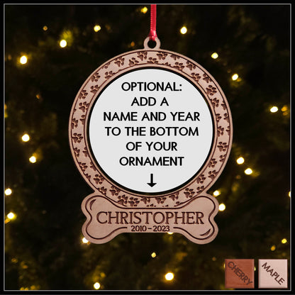 Rottweiler Round Ornament with Personalization option available - Christmas Ornament