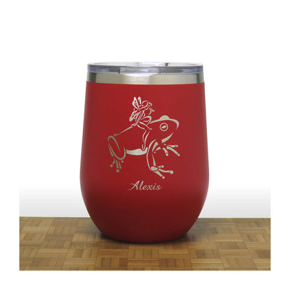 Fairy on a Frog 12 oz Insulated Stemless Wine Tumbler - Stainless Steel