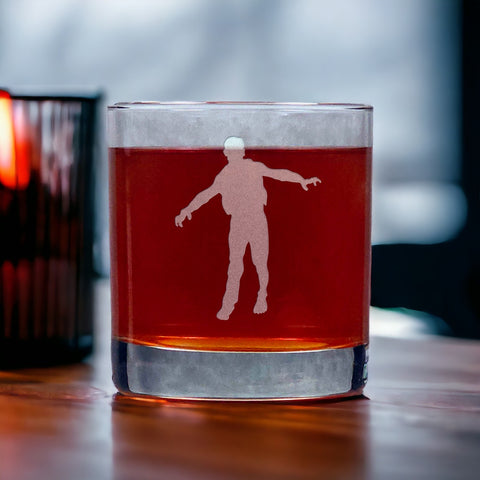 Zombie 11oz Whiskey Glass - Design 1 - Free Personalization