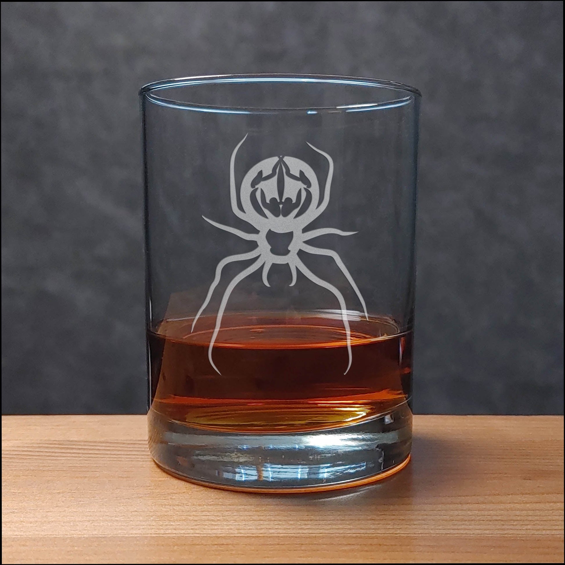 Spider 13oz Whisky Glass - Design 5 - Copyright Hues in Glass