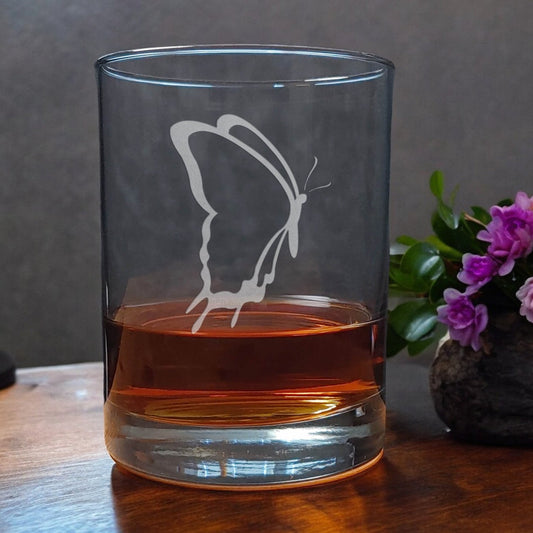 Butterfly 13oz Whisky Glass - Copyright Hues in Glass