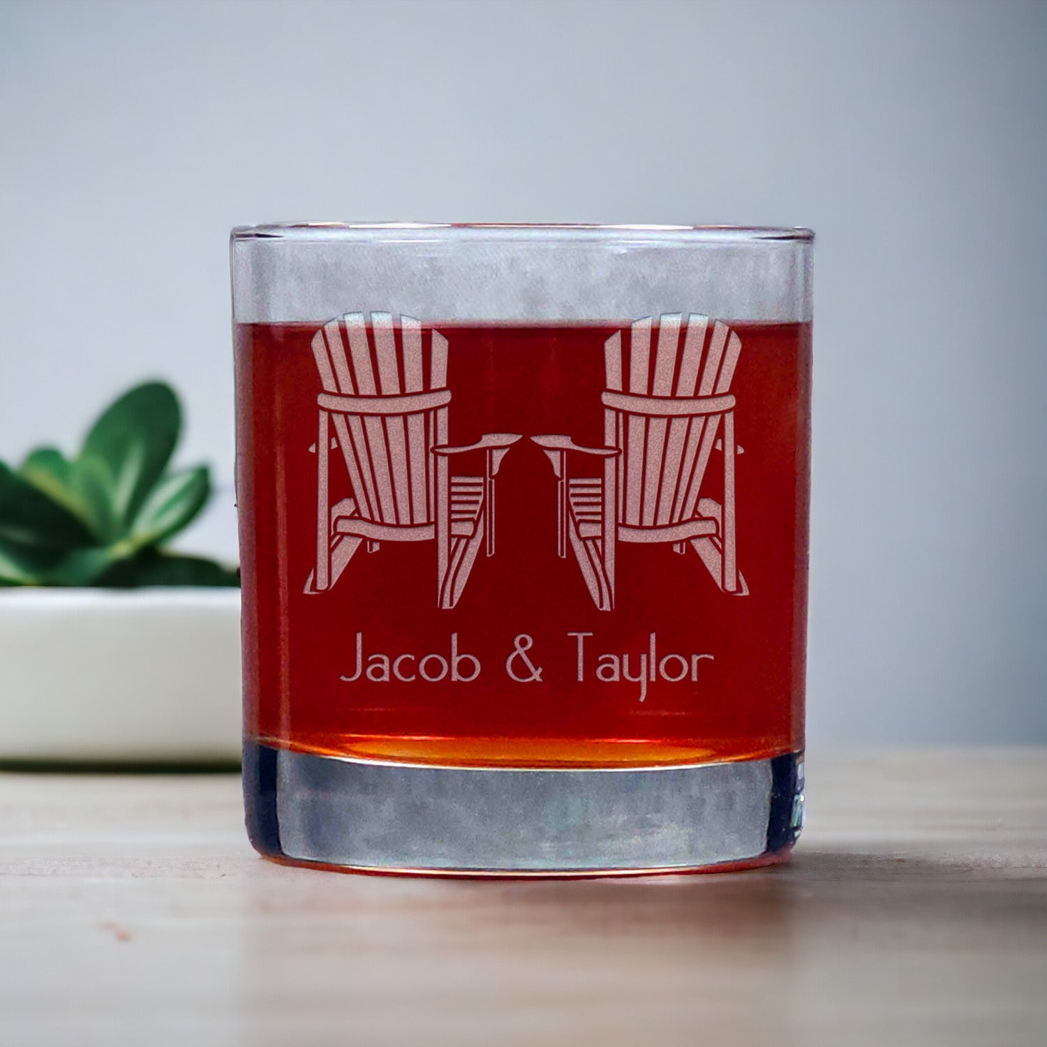 Adirondack  Personalized Whisky Glass - Copyright Hues in Glass