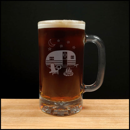 Camper Beer Mug - Dark Beer - Copyright Hues in Glass