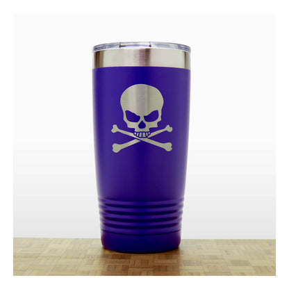 Skull and Crossbones  Engraved Insulated 20oz Travel Tumbler