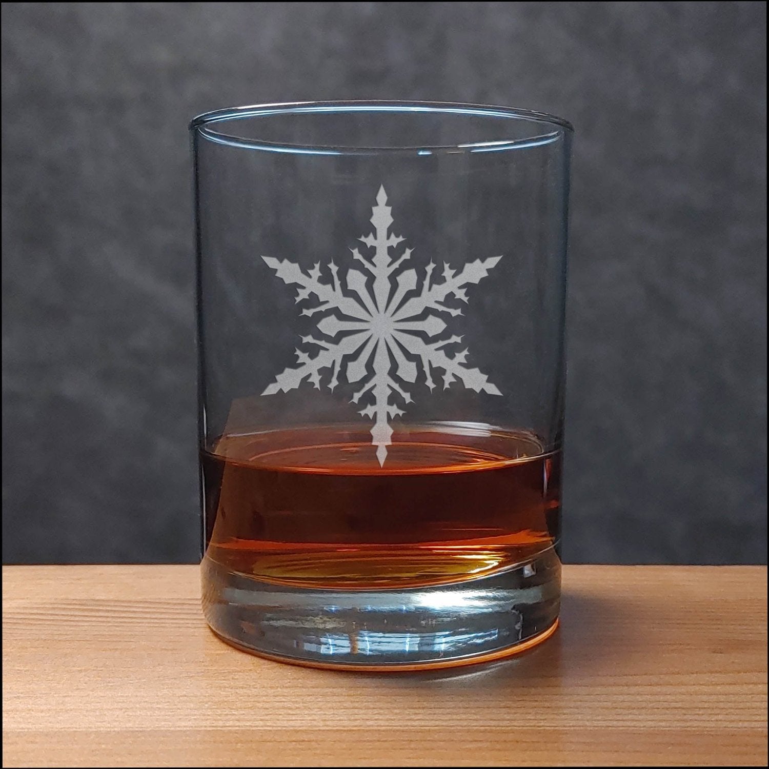 Snowflake Whisky 13oz Glass - Copyright Hues in Glass