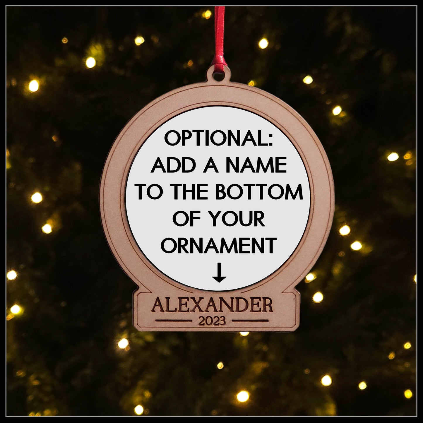 Lighthouse Christmas Tree Ornament with Optional Personalization