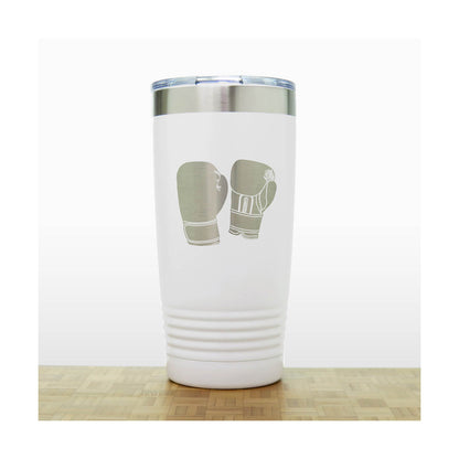 White  - Boxing  Insulated Tumbler - 20 oz Insulated Tumbler - Copyright Hues in Glass