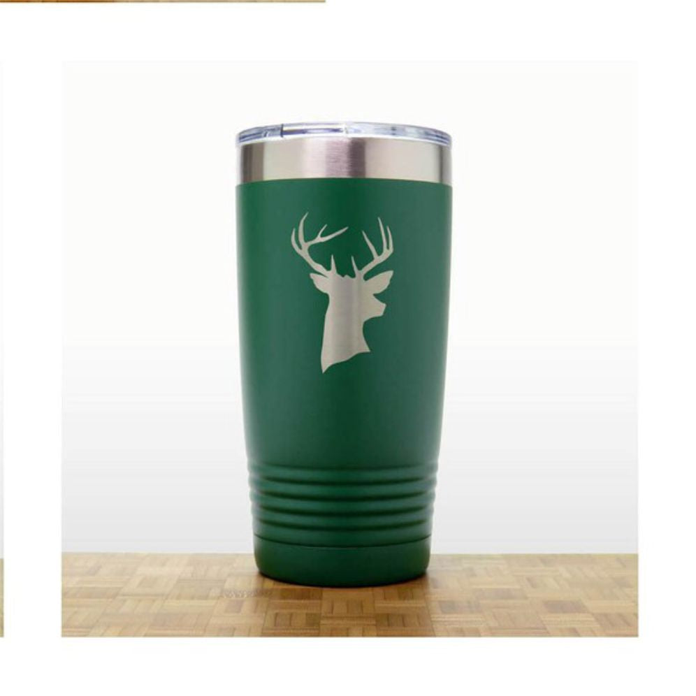 Stag Head Engraved Insulated 20oz Travel Tumbler