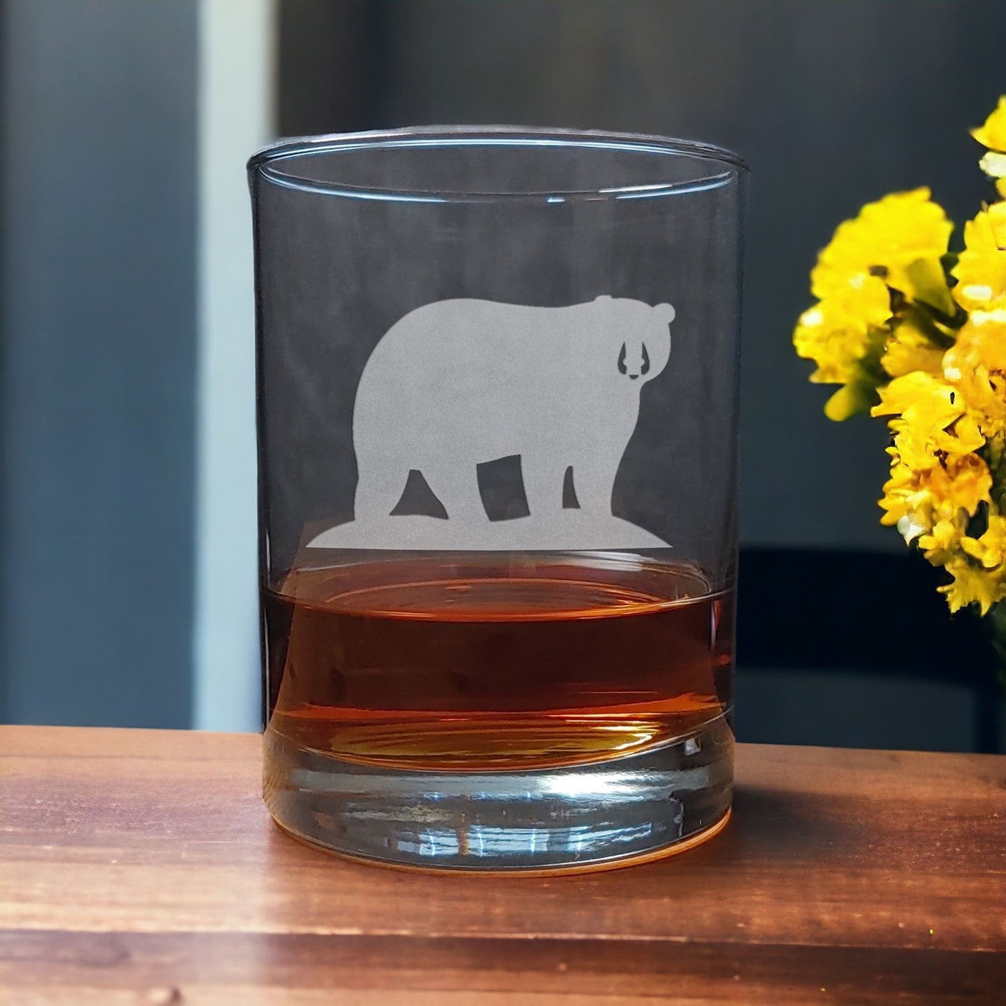 Bear 13 oz Whisky Glass - Copyright Hues in Glass