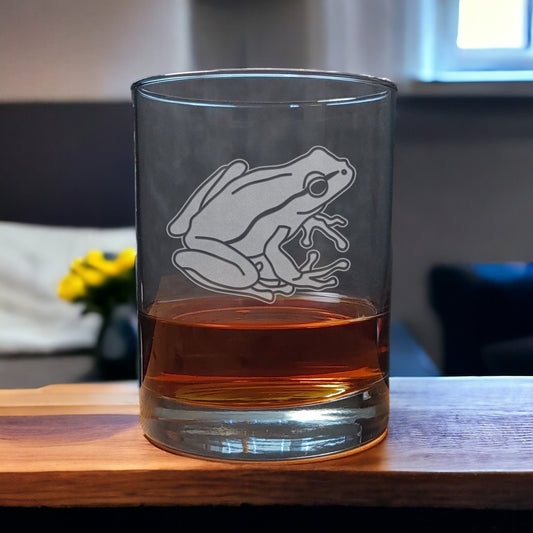 Garden Frog 13 oz Whisky Glass - Copyright Hues in Glass