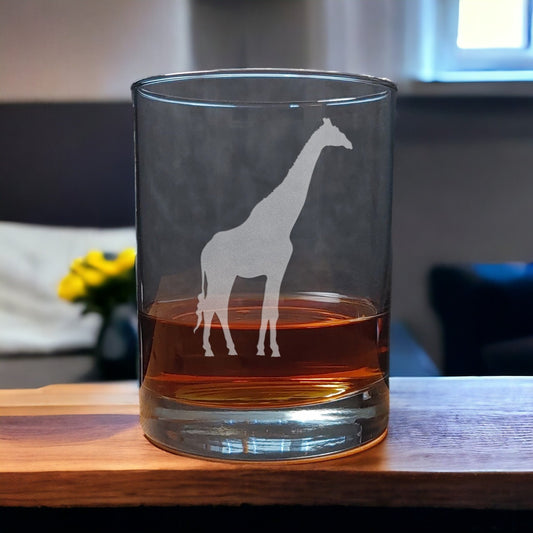 Giraffe 3 oz Whisky Glass - Copyright Hues in Glass