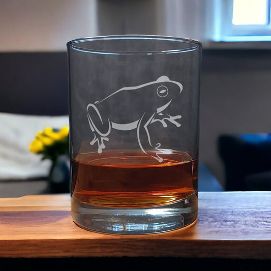 Sitting Frog 13oz Whisky Glass - Copyright Hues in Glass