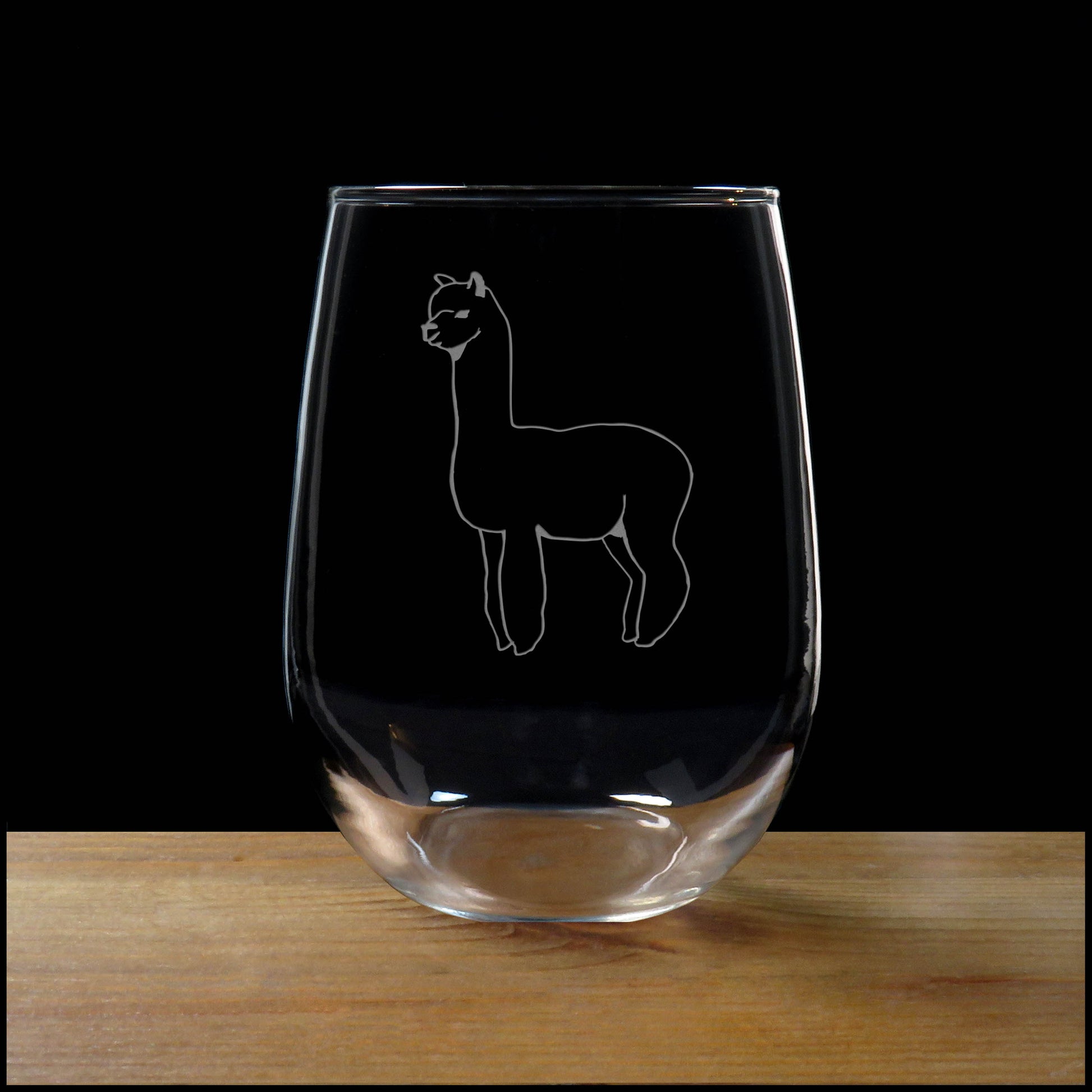 Stemless Wine Glass - Design 2 - Copyright Hues in Glass