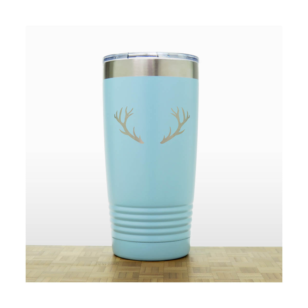 Real - Deer Antlers 20 oz Insulated Tumbler - Copyright Hues in Glass