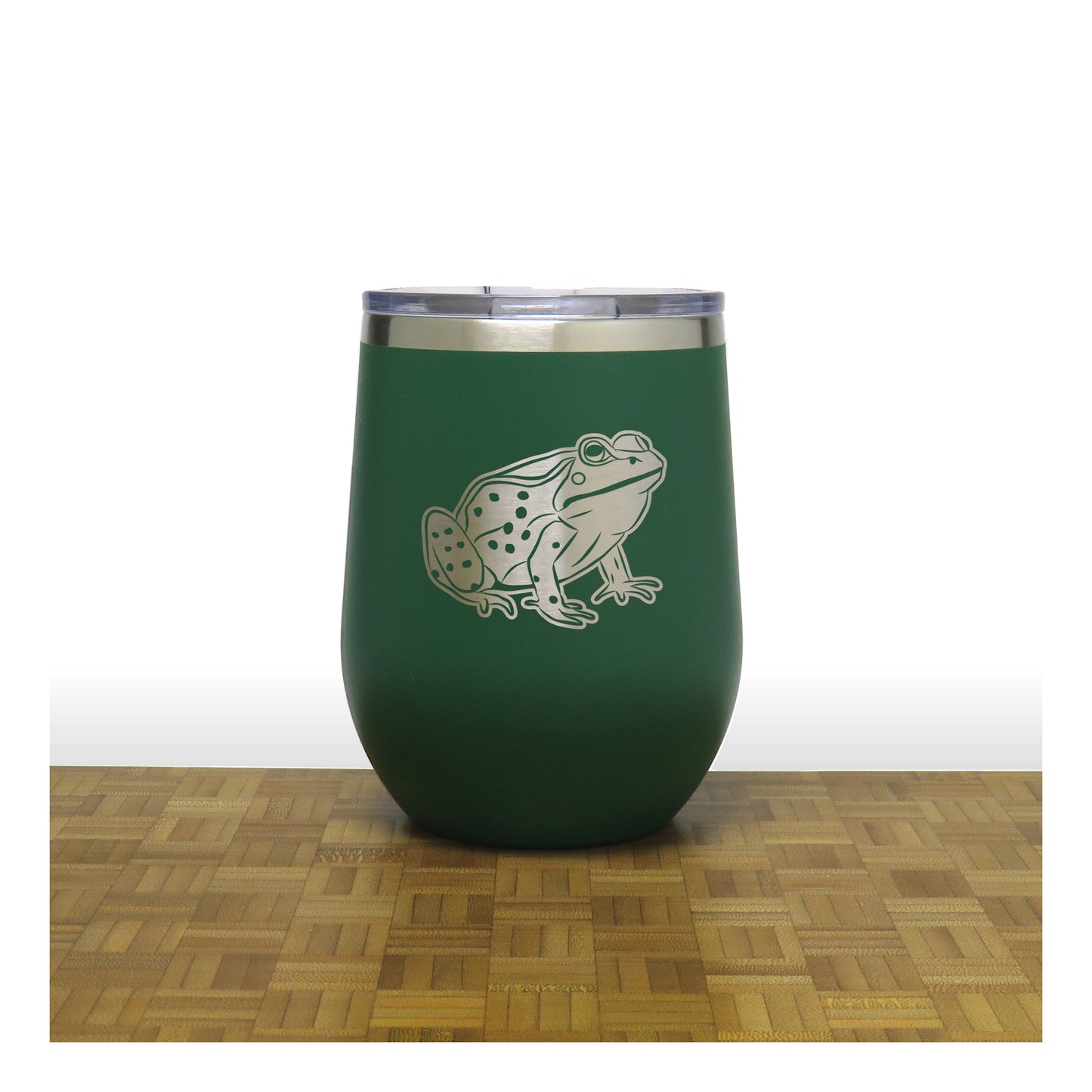 Green - Frog 2  - 20 oz Insulated Tumbler - Copyright Hues in Glass