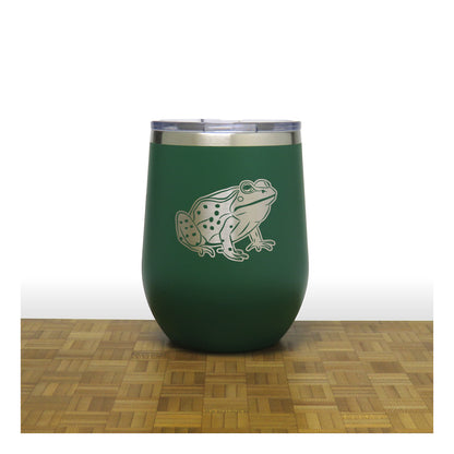 Green - Frog 2  - 20 oz Insulated Tumbler - Copyright Hues in Glass