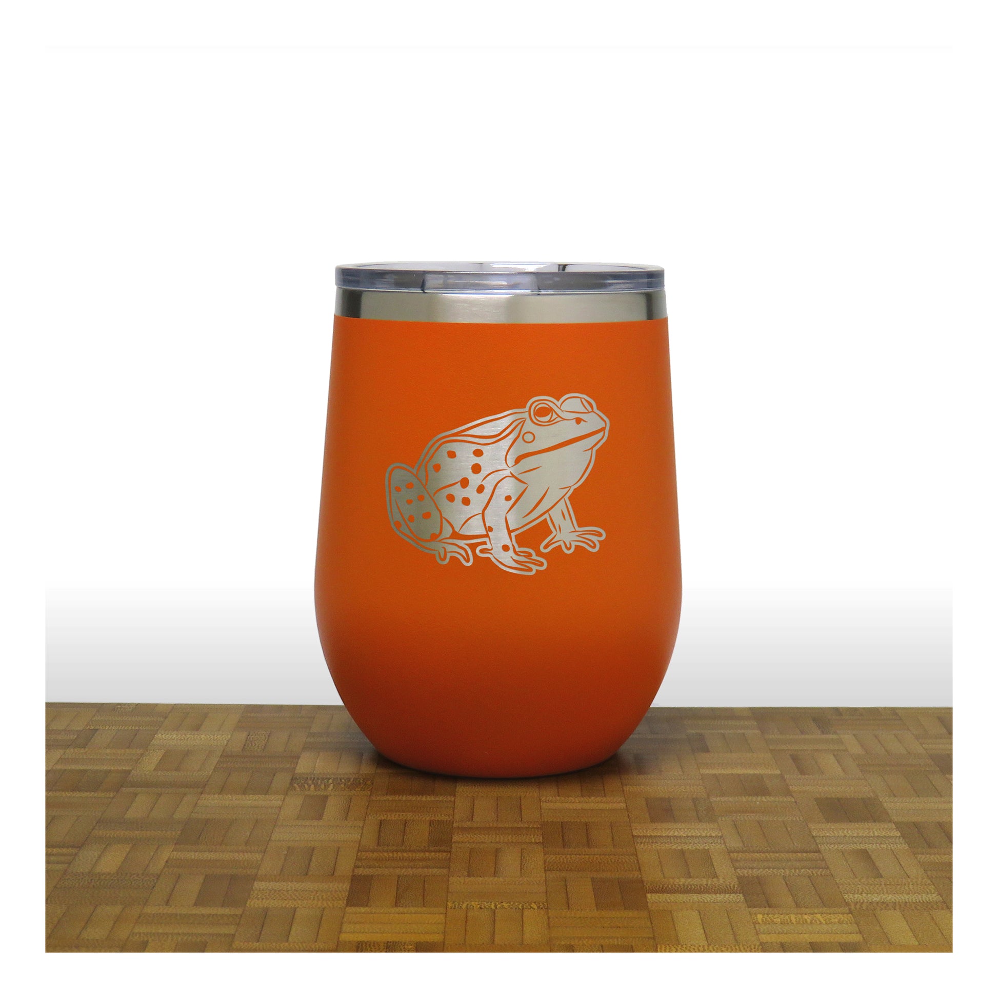 Orange - Frog 2  - 20 oz Insulated Tumbler - Copyright Hues in Glass