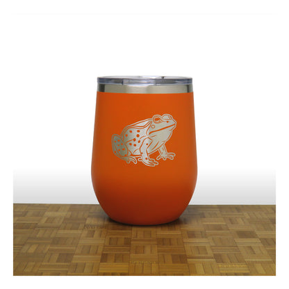 Orange - Frog 2  - 20 oz Insulated Tumbler - Copyright Hues in Glass