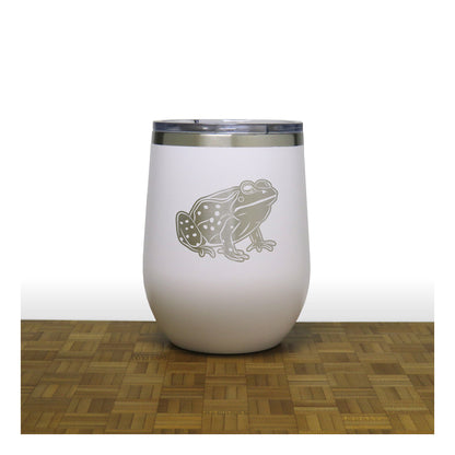 White - Frog 2  - 20 oz Insulated Tumbler - Copyright Hues in Glass