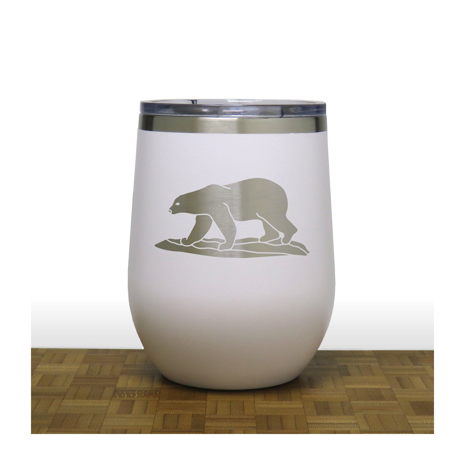 White - Polar Bear PC 12oz STEMLESS WINE