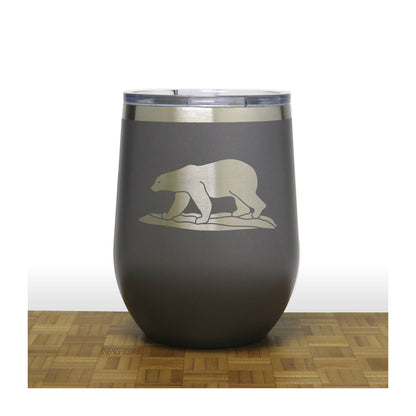 Grey - Polar Bear PC 12oz STEMLESS WINE