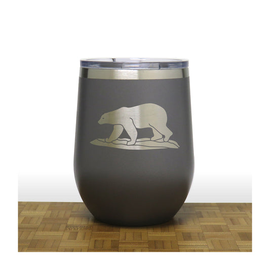 Grey - Polar Bear PC 12oz STEMLESS WINE