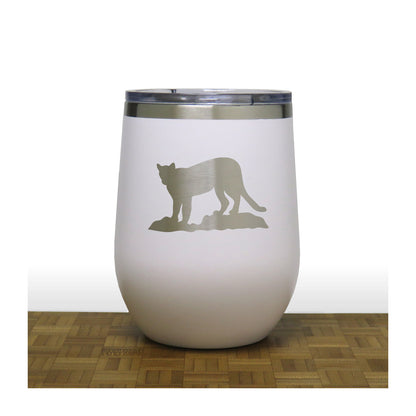 White - Cougar PC 12oz STEMLESS WINE